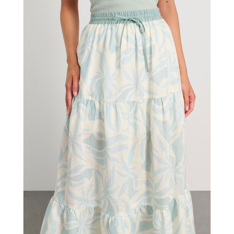 JAG Hallie Linen Palma Maxi Skirt image number 2